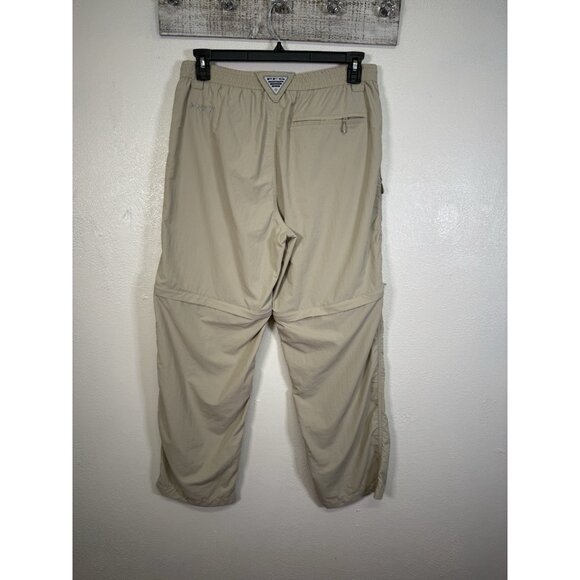 Columbia Pants Mens M Tan PFG Cargo Convertible Straight Hiking Outdoor Utility - Picture 2 of 16